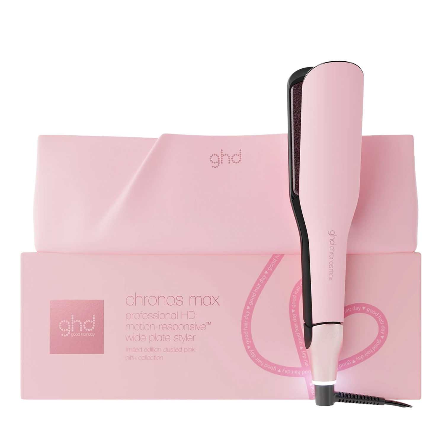 ghd Chronos Max Wide-Plate Hair Straightener in Dusted Pink